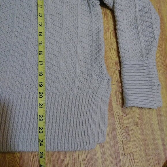 H&M Chunky Cozy Cable Knit Fair Isle Fisherman Sweater Cream Medium - Picture 4 of 7